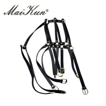 Punk Leather Female Belt For Skirt Gothic Vintage Dress Corset For Women Bondage Cage Shoulder Belt Lady's Belt