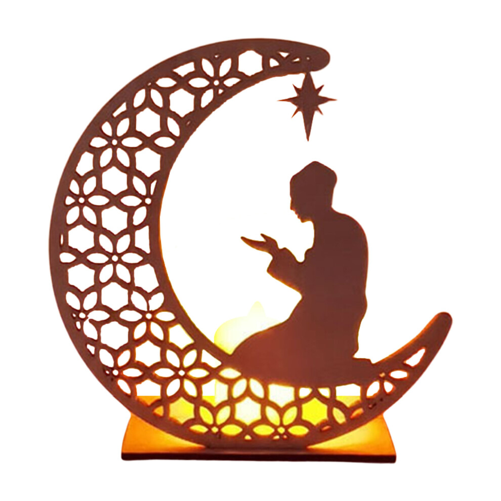 Eid Mubarak Wooden Pendant Ramadan Decoration For Home Islamic Muslim Party Decor Eid Abaya Al Adha Kareem White