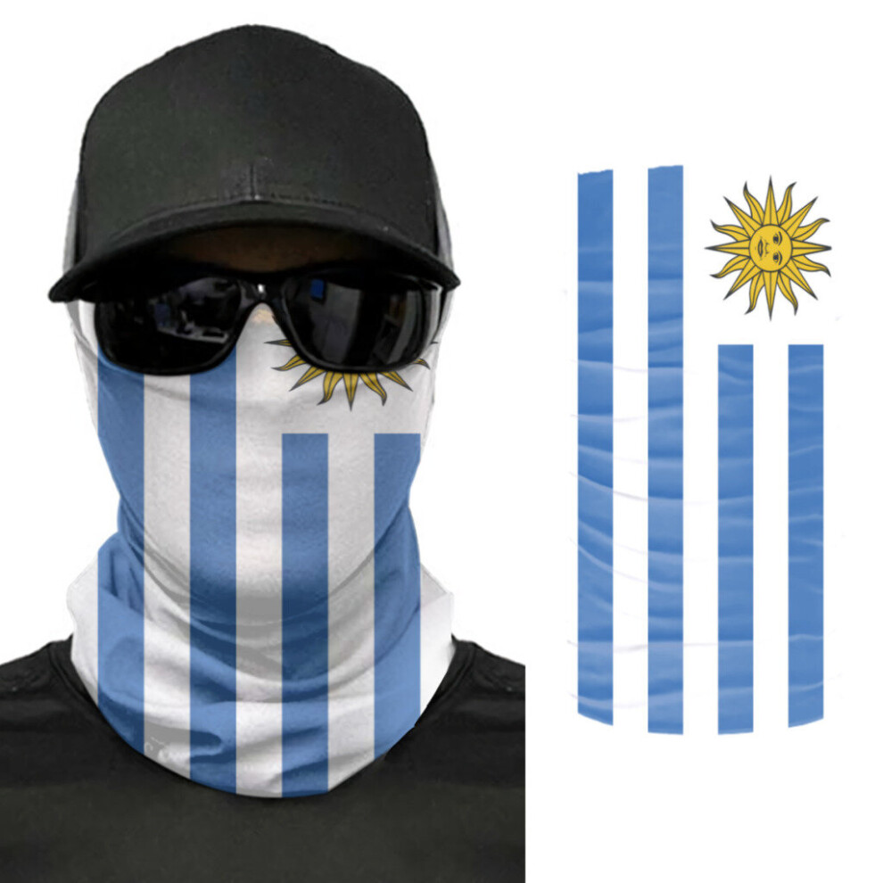 Uruguay Flag Scarf Neck Face Mask Unisex Neck Warmer Seamless Bandana Headwear Cycling Hiking 885656768937