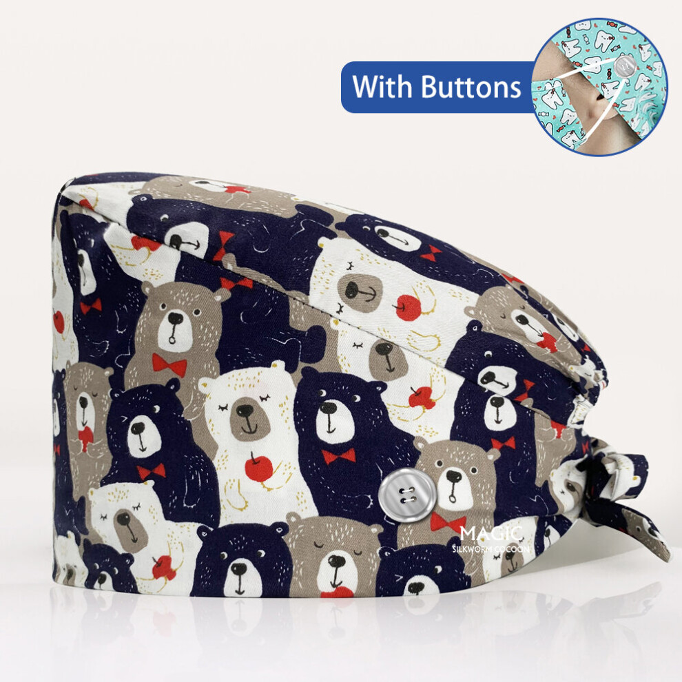 Pet Hospital Nursing Cap Dental Clinic Work Hat Medical Accessories Dust Breathable Scrub Hat Men And Women Scrubs Cap 885657952724