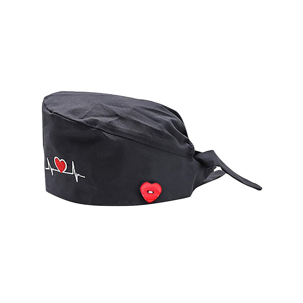 Soft Hat Printing With Button Wear The Mask Nurse Sweat-Absorbing Head Wrap Durable Towel Surgical Anti-Dirty Pure Cotton Cap 885657952441
