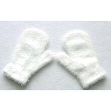 Children's Buns Gloves Solid Imitate Mink Hair Glove Plush Thickening Mittens 1-6 Years Old Kindergarten Winter Gloves