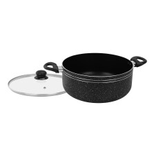 (24 Cm) Royalford Anodized Casserole PotDish with GlassLid
