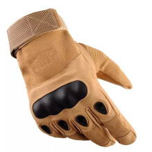(Brown White-XL) Tactical Full Finger Gloves Military Paintball Shooting Airsoft Combat Work Driving Riding Gloves Men Women