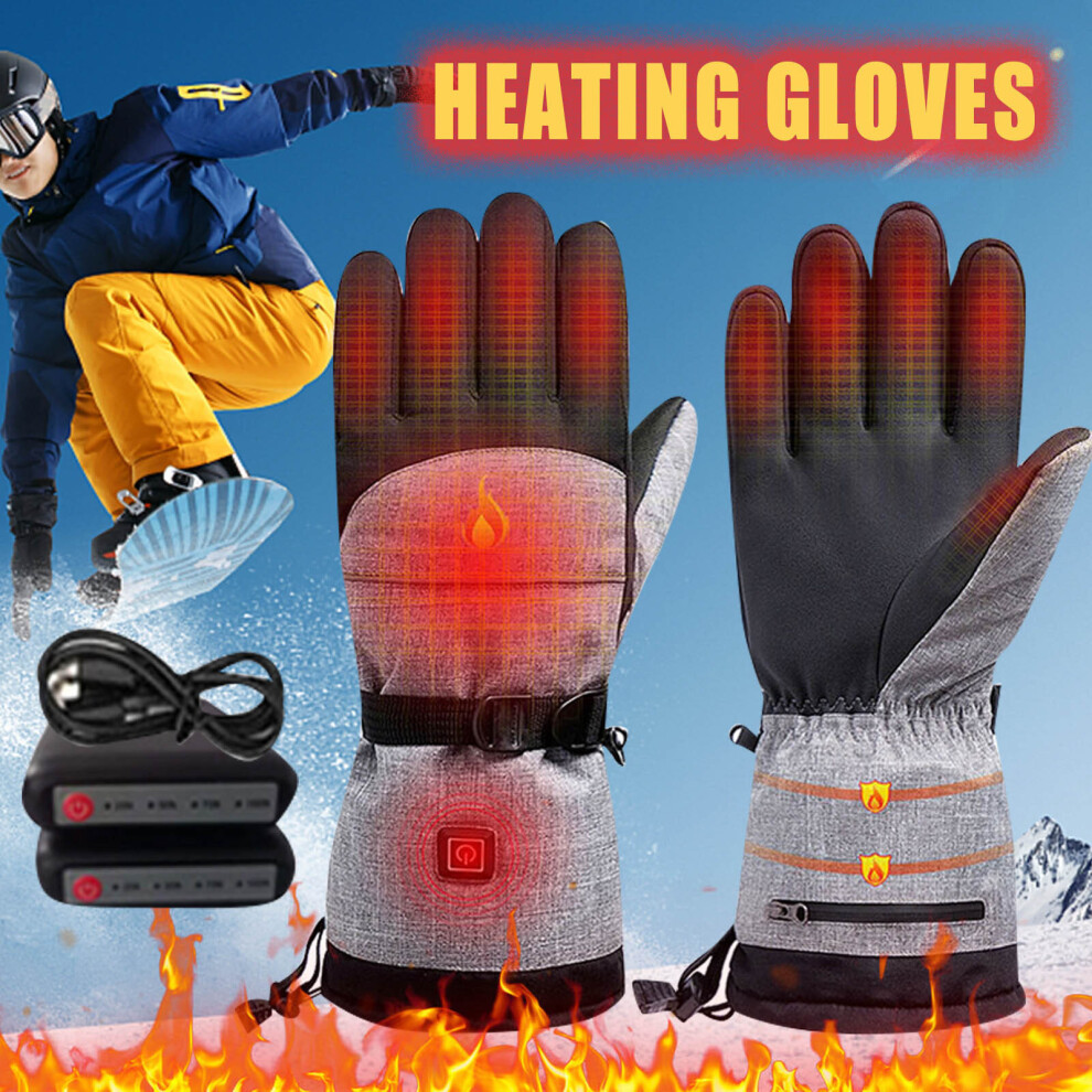 Heating Motorcycle Gloves Waterproof Heated Guantes Moto Rechargeable Powered Motorbike Racing Riding Gloves In Winter Multicoloured 885658221478