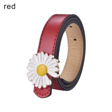 Children PU Leather Waist Belts Daisy Buckle Casual Waistband Adjustable Waistbelt Casual Jeans Dress Decoration Belts