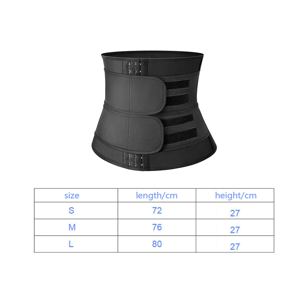 (Black-M) Women Postpartum Waist Trainer Slimming Sheath Sauna Sweat Belt Sweat To Lose Weight Female Flat Belly Fat Burning Belt Girdle-image-OPC-PBQVFFB-NEW