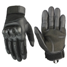 (Black-S) Touch Screen Tactical Full Finger Gloves Military Paintball Shooting Airsoft Combat Work Driving Riding Gloves Men Women