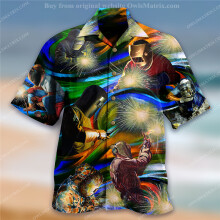 Summer Beach Arrival Men Short-Sleeve Casual Anime Shirt Blouse Loose Surfing Hawaiian-shirt