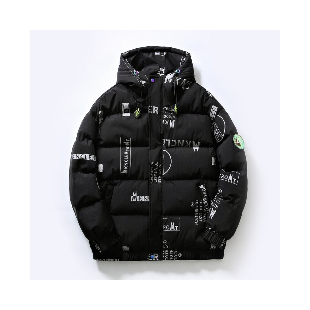 Cotton-Padded Jacket Men's Loose Clothing Waterproof Print Coats Male Drop-image-OPC-PBQXKQW-NEW