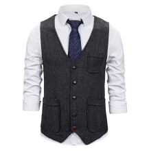 Suit Vest Men Business Casual Slim Vests Mens Wedding Waistcoat Formal Dress Wedding Vest Single Breasted Suit Waistcoat