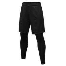 False Two Compression Tight Leggings Men's Leggings Fitness Exercises men pants joggers pants men Bodybuilding gyms clothing