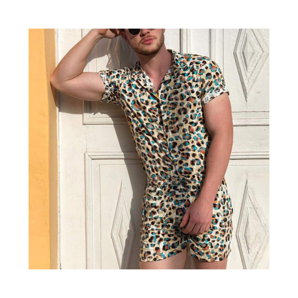 Hawaiian Print Short Sleeve Shirt Sets Men Tracksuit Beach Print Shorts Men's Daily Sportswear Shirt Set Two-pieces-image-OPC-PBQZVYR-NEW