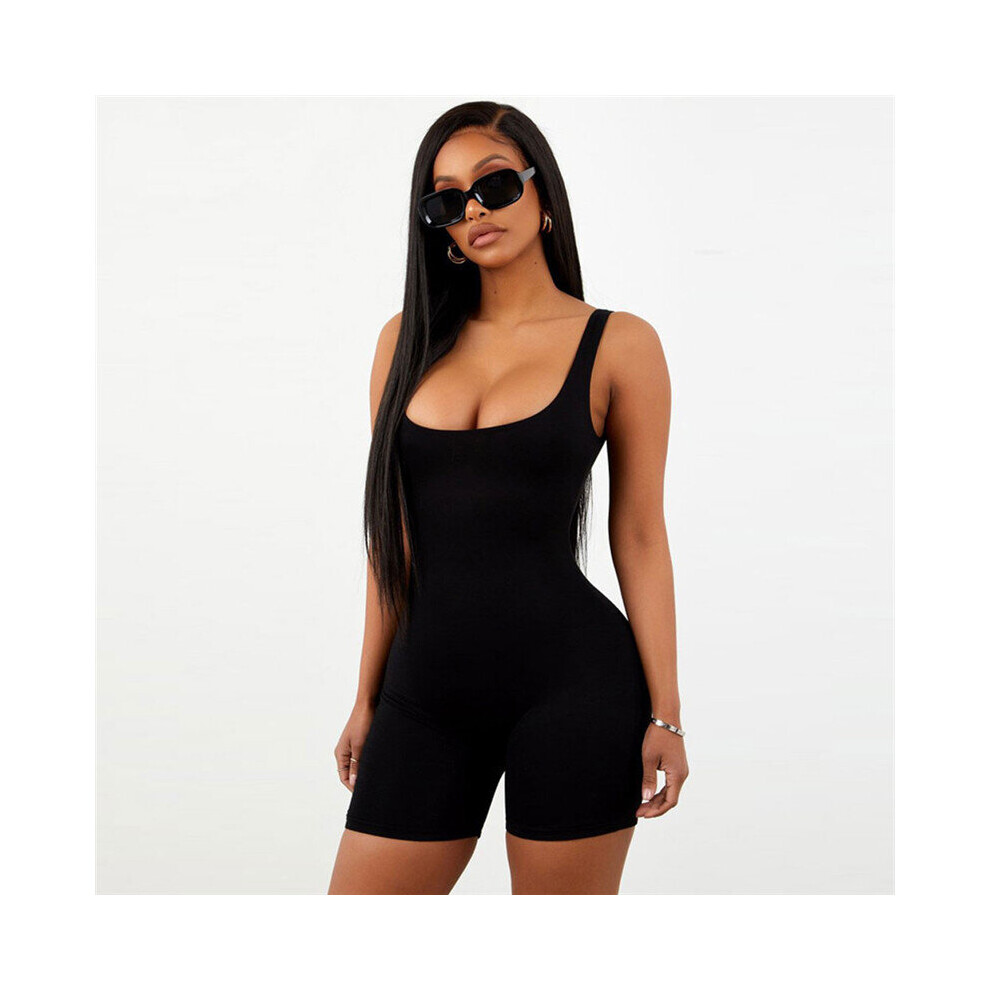 Sexy Women Sleeveless Romper Jumpsuit Bodycon Bodysuit Slim Fit Sports Short Pants Clubwear Backless Biker Shorts Playsuit-image-OPC-PBR2HD5-NEW