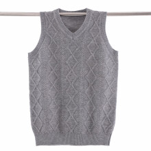 Spring and Autumn Men Vest V Neck Pullover Boys British Student Sleeveless Waistcoat Warm Tops Sweaters I19