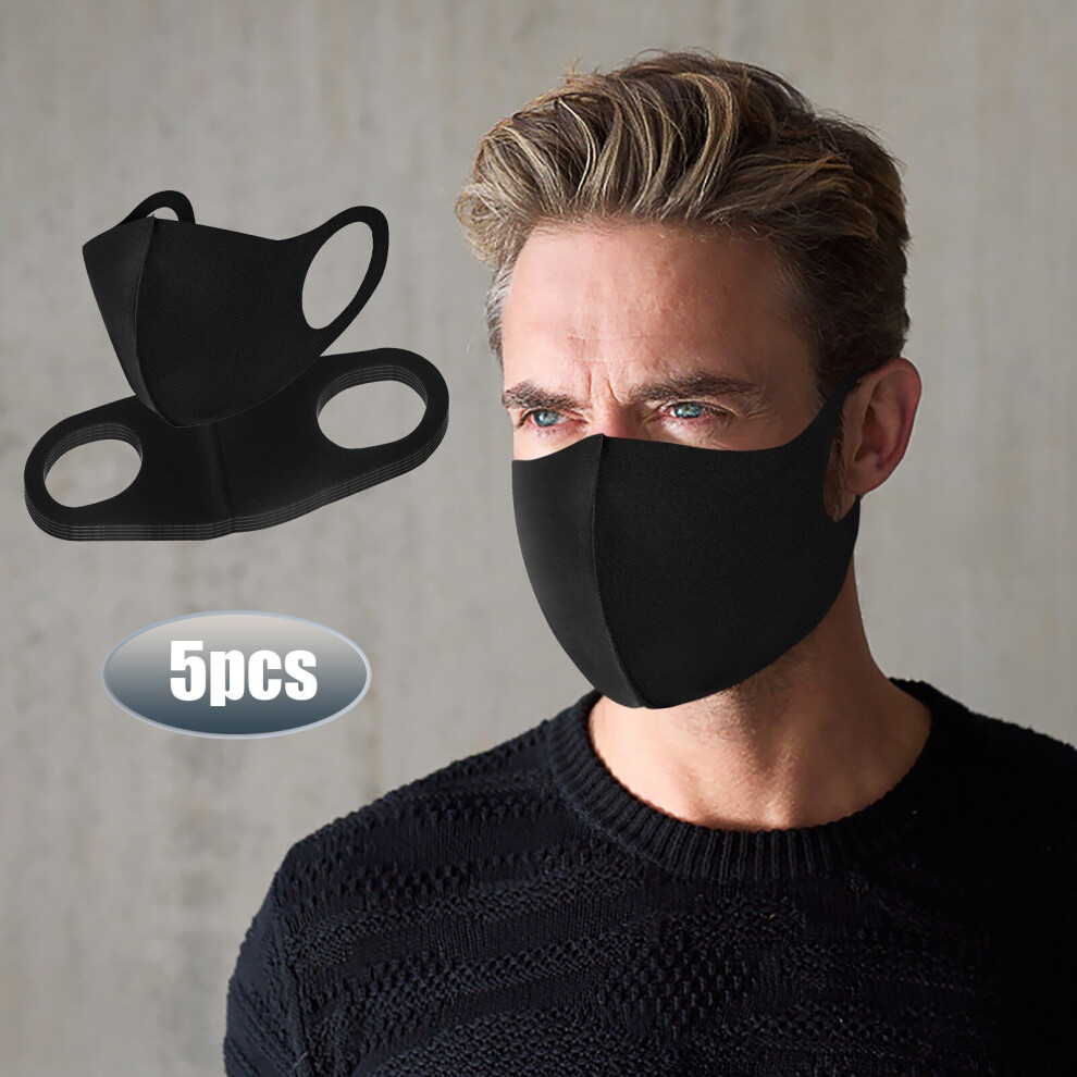 5Pc Winter Thicker Solid Cotton Face Mask Adult Mouth Mask For Face Care Caretas Protectoras Masque Mascaras Halloween Cosplay 885658910020