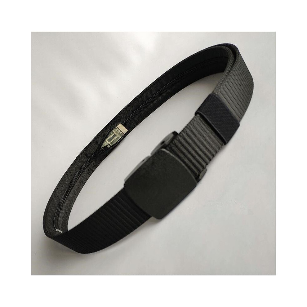 Strap Pom Plastic Buckle Nylon Canvas Wallet Belts Men and Women Outdoor Zipper Hidden Wallet Safety Tactical-image-OPC-PBR7W9P-NEW