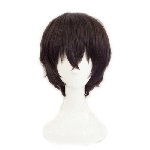 Arrival Anime Bungo Stray Dogs Costumes Props Wigs Women Dazai Osamu Cosplay Short Brown Hair Wig Wig Cap for Mens on OnBuy