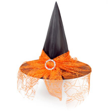 Lace Cosplay Party Unisex Personality Witch Hat Reusable Cloth Halloween Kids Wizard Hat Adult Cap for Party Decoration