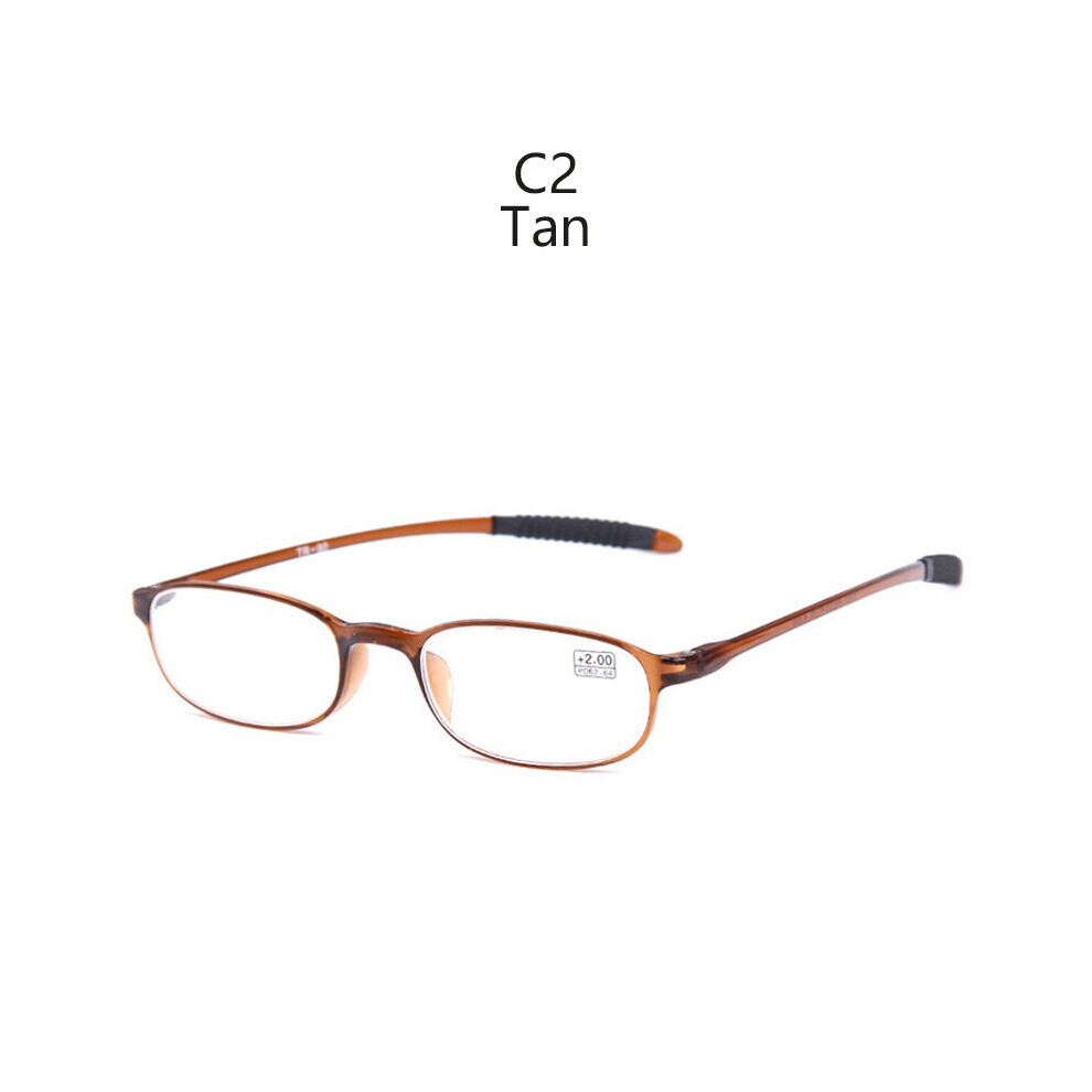 Ultralight TR90 Small Frame Reading Glasses Vintage HD Presbyopic Magnifier Non-slip Rubber Leg Eyewear +1.0 +4.0-image-OPC-PBR8HX5-NEW