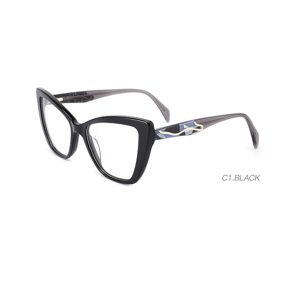 Multicoloured Women Acetate Cat Eye Eyeglasses Frame Vintage Myopia Optical Prescription Frames Women Stylish Eyewear