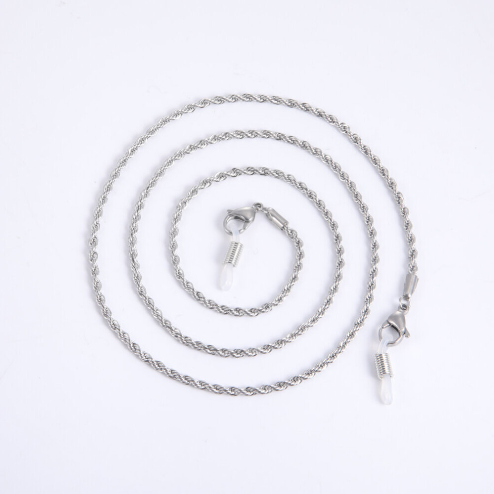 Skyrim Stainless Steel Twist Chain for Sunglasses Women Men Glasses Holder Chains Lanyard Eyewear Cord Neck Strap Mask Rope