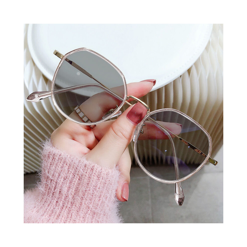 Photochromic Myopia Glasses Changing Sun Glasses Eyeglasses Reading Glasses for Women Metal Frame Glasses