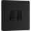BG Evolve Matt Black Double Light Switch 20A 16AX 2 Way - PCDMB42B 1