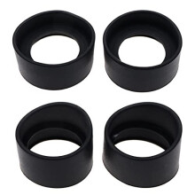 4PCS Eyepiece Cover for 32-36mm Stereo Microscope Eyepieces Soft Rubber Eyepiece Eye Guards Cups Shield 2PCS Oblique Angle & 2PCS Flat Angle Black