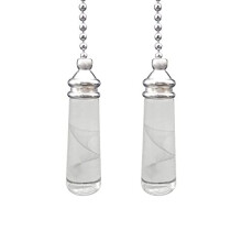 2 PCS Bathroom Light Pull Light Pull Chain Extension with Ball Chain 100 cm Bathroom Toilet Light/Ceiling Light Fan Switch/Blind Cord Pull Handle -