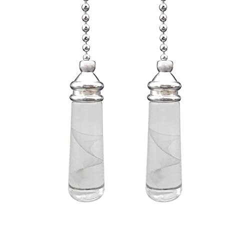 2 PCS Bathroom Light Pull Light Pull Chain Extension with Ball Chain 100 cm Bathroom Toilet Light/Ceiling Light Fan Switch/Blind Cord Pull Handle -