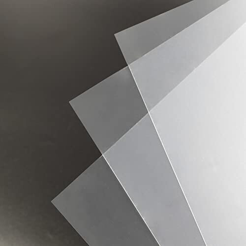 PP Binding Covers, 300-micron, A4, Polypropylene Plastic Binder Covers for Bound Documents, Clear, Pack of 50