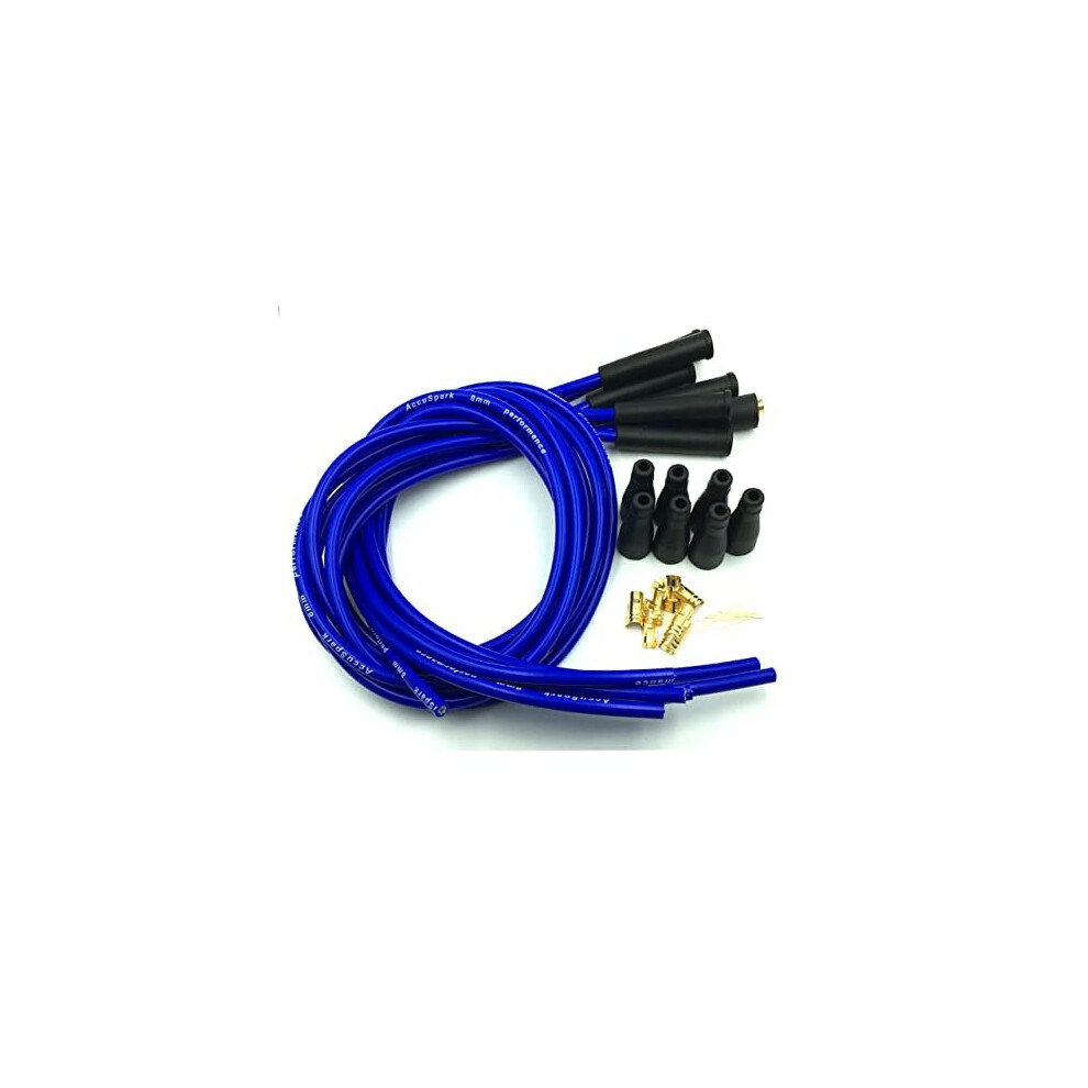 Silicon 8Mm Ht Lead Custom Leads For 4 Cyl Cars Blue 718157072510