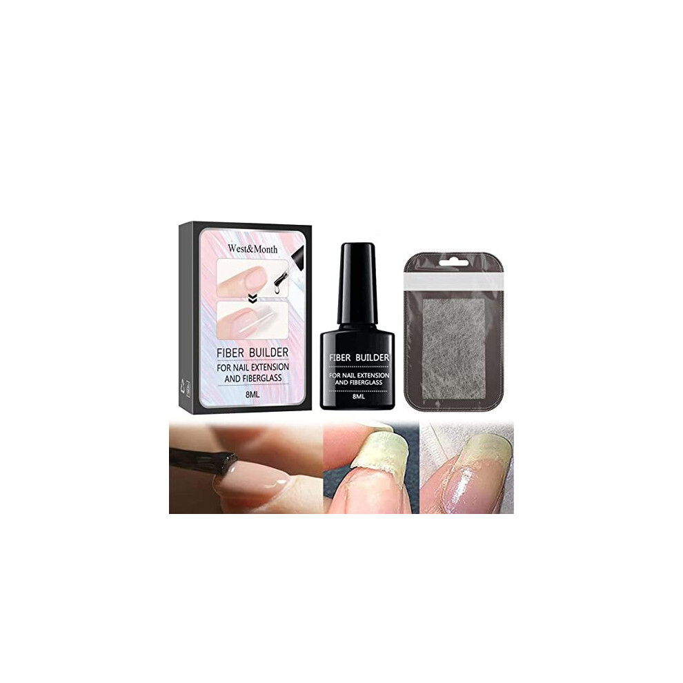 Nail Glue Instant Cracked Nail Repair Gel, Nail Treatment Repair Gel, Nail Repair Glue for Broken Nails, Nail Strengthener Fixer and Hardener for Nail