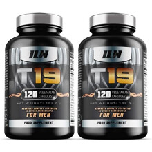 T19 for Men Aged 40+ - with D-Aspartic Acid, Fenugreek and Maca - Natural Vitamin Booster for Men - Nutrient Booster (240 Vegetarian Capsules - 2 Pack