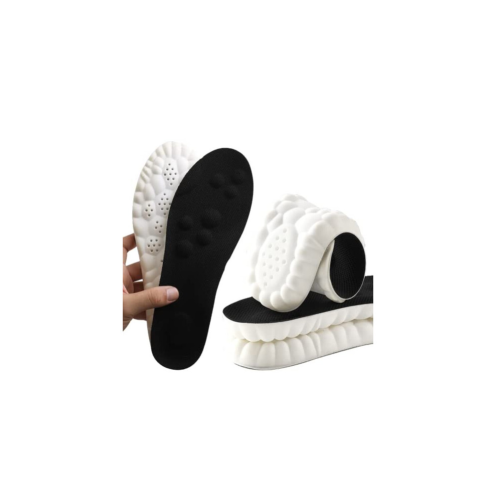 Memory Foam Insoles with Arch Support for Women Men,Comfort Massage Insoles Replacement Shoe Inserts for Trainers Sneakers Sports Shoes Work