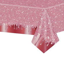 Table Cloth Rose Gold Disposable Table Covers Plastic Party Table Cloth,Party Table Decoration Birthday Decoration Table Cloth Rose Gold Disposable