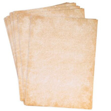 70 Sheets Vintage Letter Papers, DIN A4 Old Looking/Vintage Design Craft Certificate Document Paper, Antique Aged Writing Papers Similar to Parchment