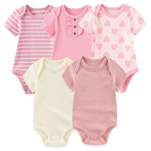 Baby Short Sleeve Bodysuits Baby Girls Clothes Cotton Vest Onesies,3-6 Months