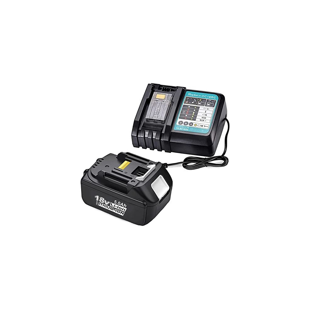 Bl1850 18V 5.0Ah Battery For Makita 18V Battery +Dc18rc 3A Charger For Makita 14.4V-18V Batteries (Bl1850+Dc18rc) 5014542747830