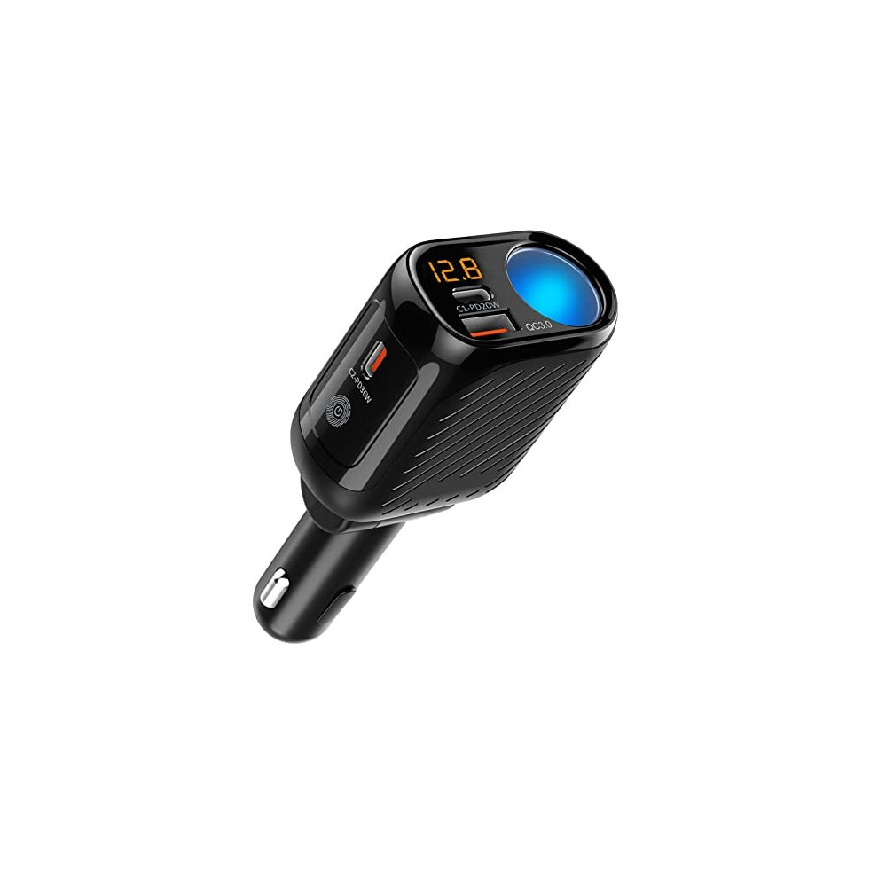 Car Cigarette Lighter Power Socket Charger Adapter 120W Usb Port Chargers With Voltage & Touch Switch Cigarette Lighter Splitter Adapter For Iphone, 5014542713743