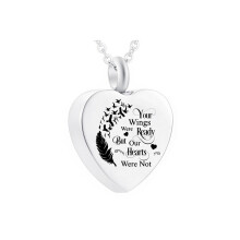 Cremation Jewelry Stainless Steel Urn Heart Pendant Ashes Memorial For Human/Pet With Filling Kit And Gift Velvet Bag