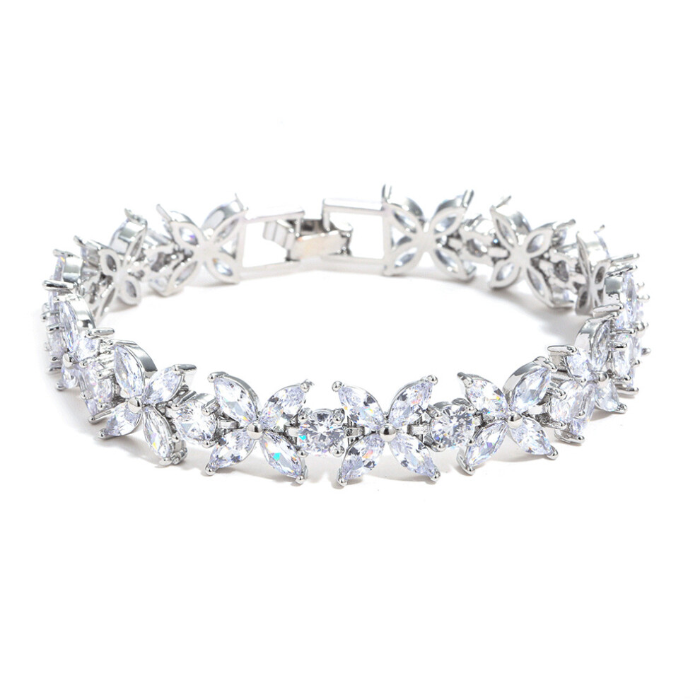 Noble Jewelry Statement Charming Cubic Zircon Bracelet For Women&Girls Decoration Fancy Gift-image-OPC-PBRDFN7-NEW