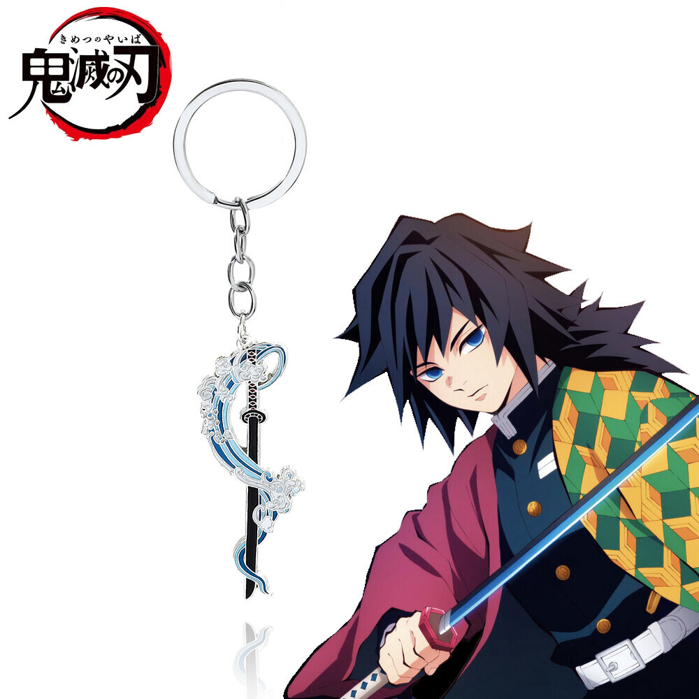 Anime Demon Slayer Sword Keychain Kimetsu no Yaiba Tomioka Giyuu Kochou ...