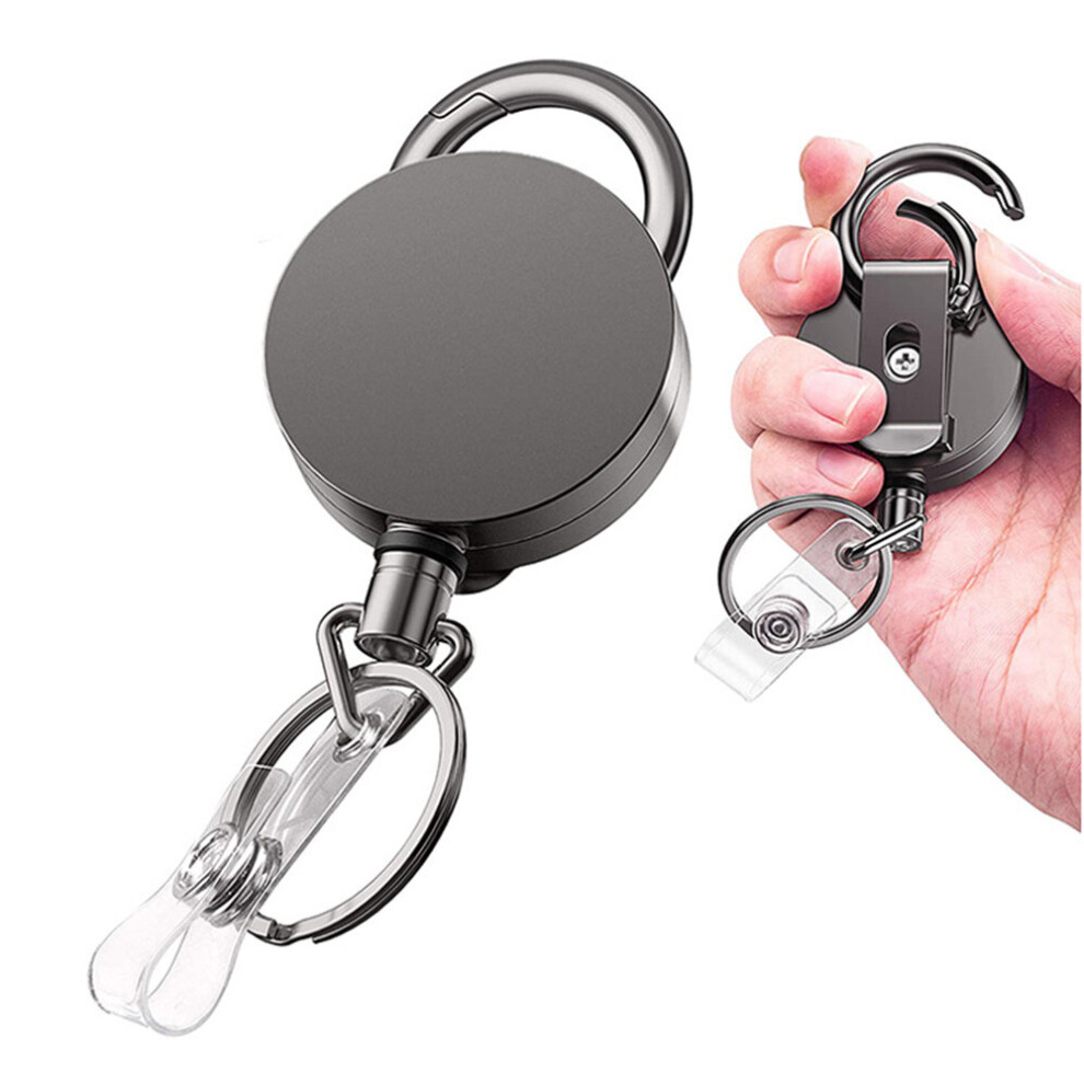 Wire Rope Camping Telescopic Burglar Key Holder Tactical Keychain Outdoor Automatic Key Ring Retractable Roll Chain Cable 885485374002