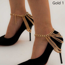 Multilayer Chain High Heel Shoe Foot Ankle Beach Jewelry Foot Bracelet For Women Girl Anklet Gift