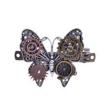 Steampunk Hair Accessories Vintage Metal Hair Clips Hairgrips Barrettes Gear Butterfly Clock Decoration for Women