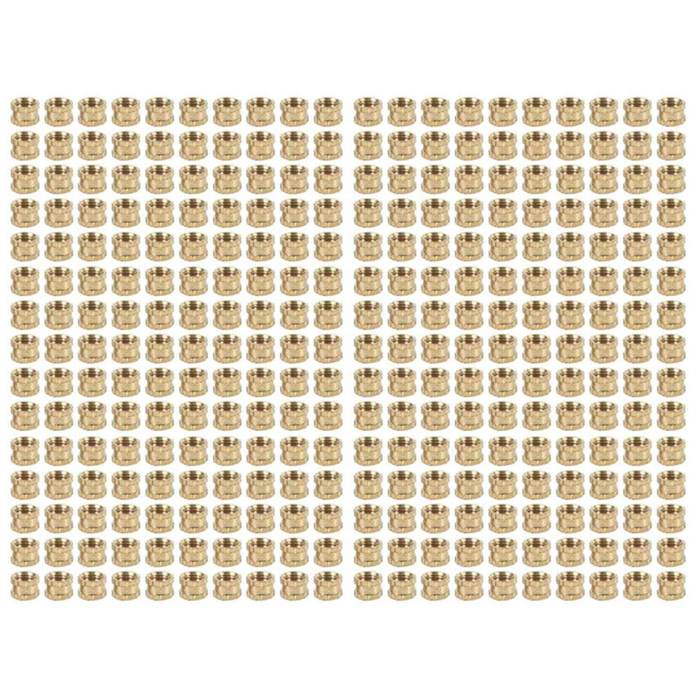 M3 X 3Mm Female Thread Brass Knurled Threaded Insert Embedment Nuts 300Pcs 4762103377644
