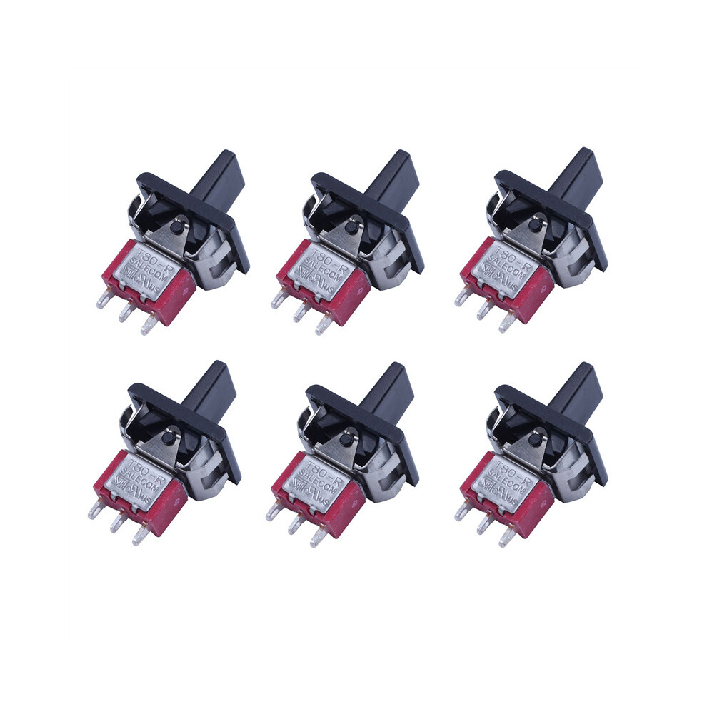 6X Ac 250V/3A 125V/5A Momentary Spdt 3 Positions Toggle Switch T80-R 4762103362169