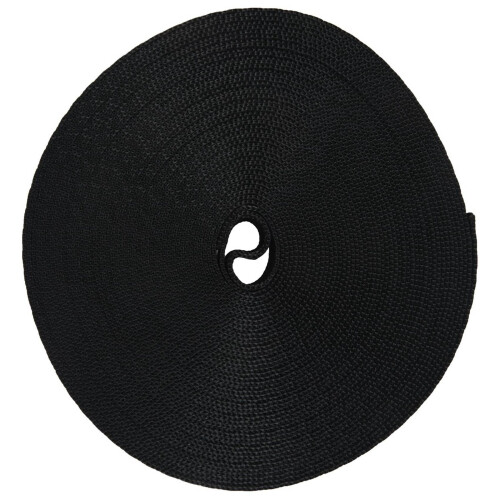 2X Black 10 Yards Nylon Webbing Tape Multi-Use Strap Strapping (25mm) Width 1